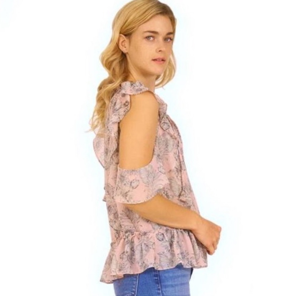 Misa Los Angeles cold shoulder top